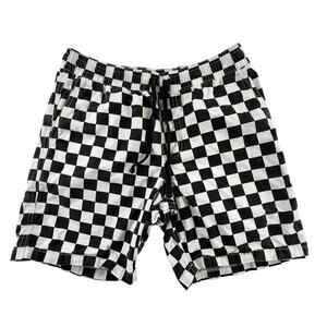 HAWK | Vans S Black White Checkered Grunge Drawstring Classic Shorts Pants